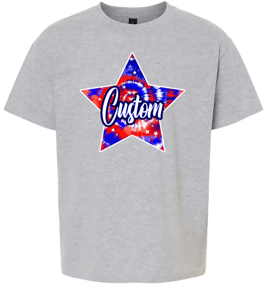 Custom Patriotic Tie Dye Children's Gildan Soft Shirt
