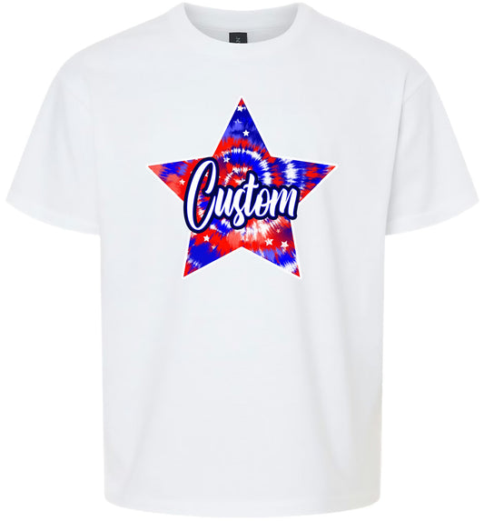 Custom Patriotic Tie Dye Children's Gildan Soft Shirt