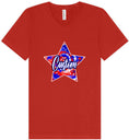 Load image into Gallery viewer, Custom Patriotic Tie Dye Unisex V-Neck Shirt

