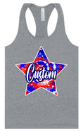 Load image into Gallery viewer, Custom Patriotic Tie Dye Women's Racerback Tank
