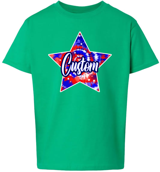 Custom Patriotic Tie Dye Children's Gildan Soft Shirt