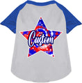 Load image into Gallery viewer, Custom Patriotic Tie Dye Pet Raglan Shirts
