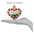 Load image into Gallery viewer, Peppermint Heart Ornament - Southlake Paws
