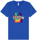 Load image into Gallery viewer, Custom Bright Tie Dye Paw Unisex V-Neck Shirt
