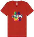 Load image into Gallery viewer, Custom Bright Tie Dye Paw Unisex V-Neck Shirt
