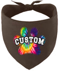 Load image into Gallery viewer, Custom Bright Tie Dye Paw Pet Bandana
