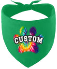 Load image into Gallery viewer, Custom Bright Tie Dye Paw Pet Bandana
