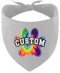 Load image into Gallery viewer, Custom Bright Tie Dye Paw Pet Bandana
