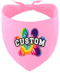 Load image into Gallery viewer, Custom Bright Tie Dye Paw Pet Bandana
