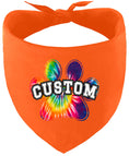 Load image into Gallery viewer, Custom Bright Tie Dye Paw Pet Bandana
