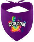 Load image into Gallery viewer, Custom Bright Tie Dye Paw Pet Bandana
