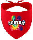 Load image into Gallery viewer, Custom Bright Tie Dye Paw Pet Bandana
