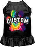 Load image into Gallery viewer, Custom Bright Tie Dye Paw Pet Dress
