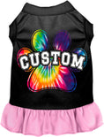 Load image into Gallery viewer, Custom Bright Tie Dye Paw Pet Dress
