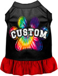 Load image into Gallery viewer, Custom Bright Tie Dye Paw Pet Dress
