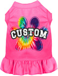 Load image into Gallery viewer, Custom Bright Tie Dye Paw Pet Dress
