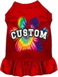 Load image into Gallery viewer, Custom Bright Tie Dye Paw Pet Dress
