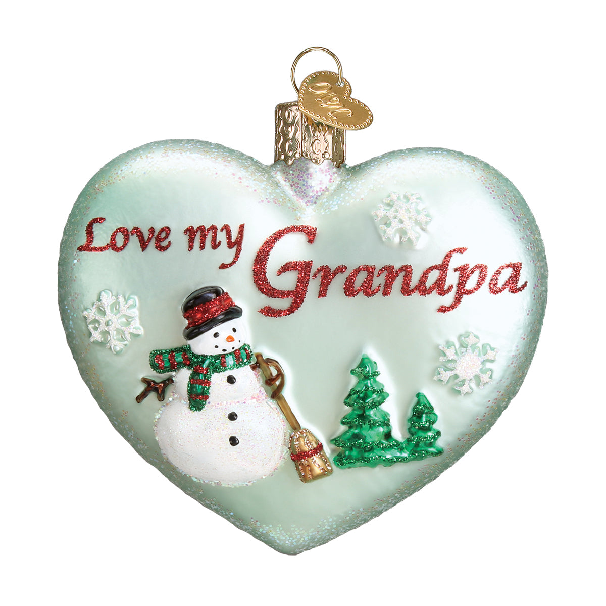 Grandpa Heart Ornament - Southlake Paws