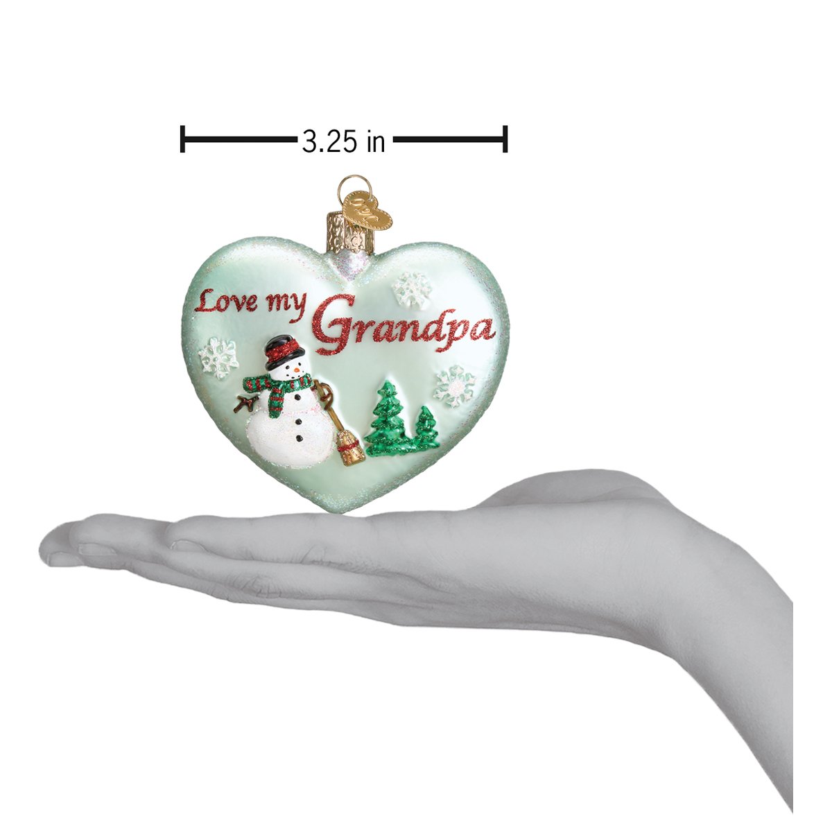 Grandpa Heart Ornament - Southlake Paws