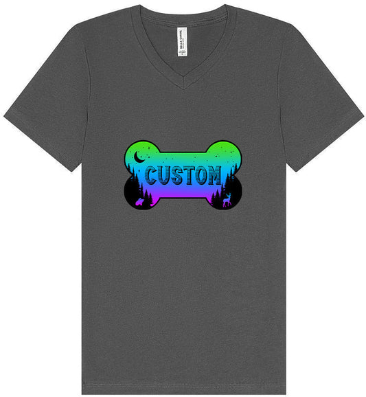Custom Mountain Shades Unisex V-Neck Shirt
