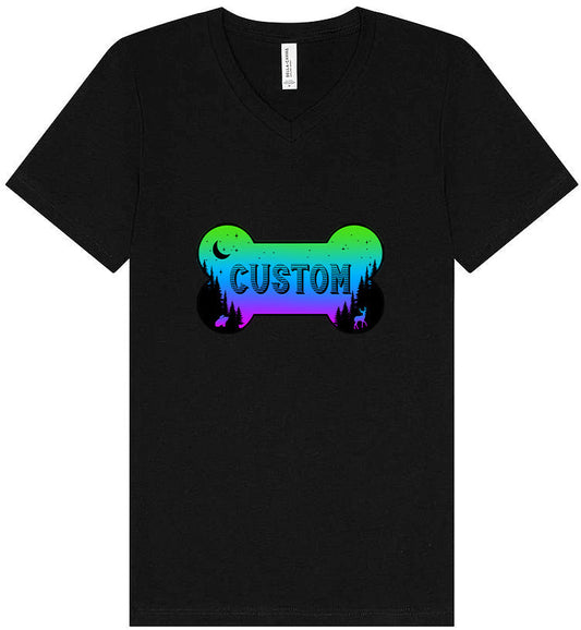 Custom Mountain Shades Unisex V-Neck Shirt