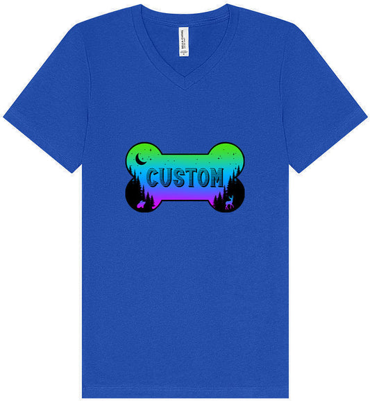 Custom Mountain Shades Unisex V-Neck Shirt