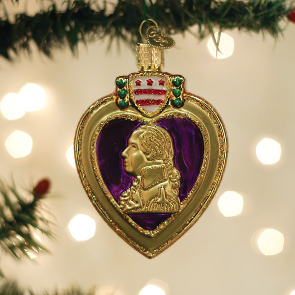 Purple Heart Ornament - Southlake Paws