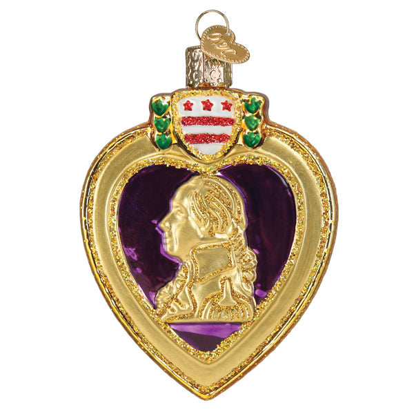 Purple Heart Ornament - Southlake Paws