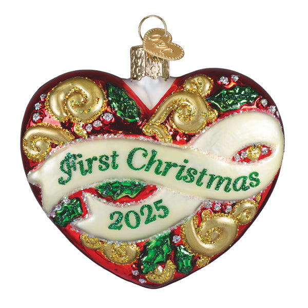 2025 First Christmas Heart Ornament - Southlake Paws