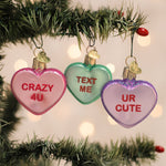 Conversation Hearts Set Ornament