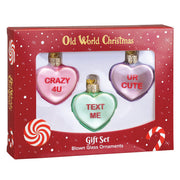 Conversation Hearts Set Ornament