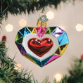 Load image into Gallery viewer, Faceted Heart Ornament

