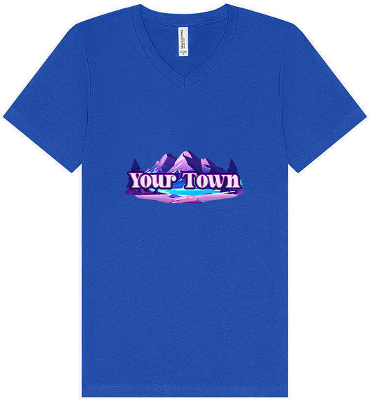 Custom Alpine Pawscape Unisex V-Neck Shirt
