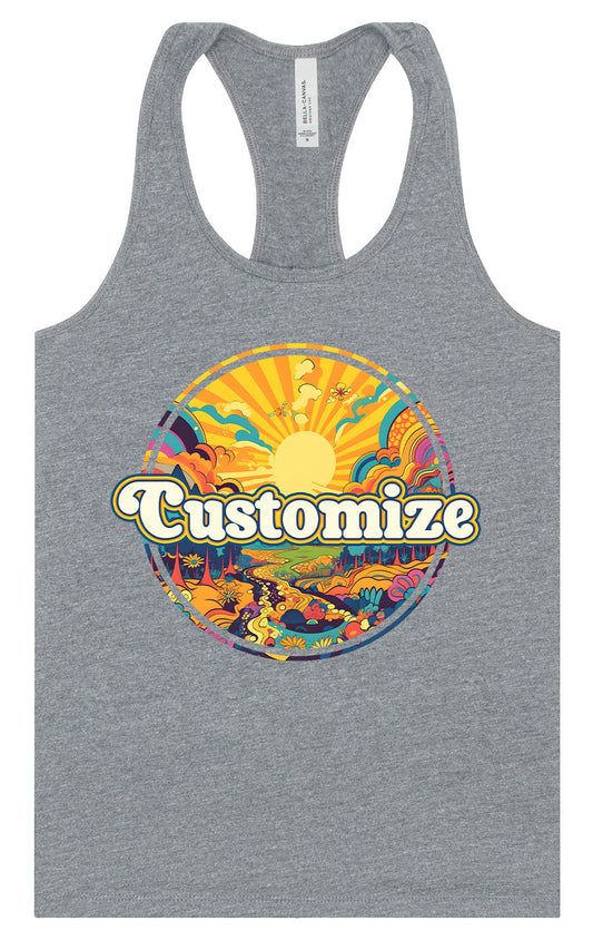 Custom Trippy Peaks Women's Racerback Tank