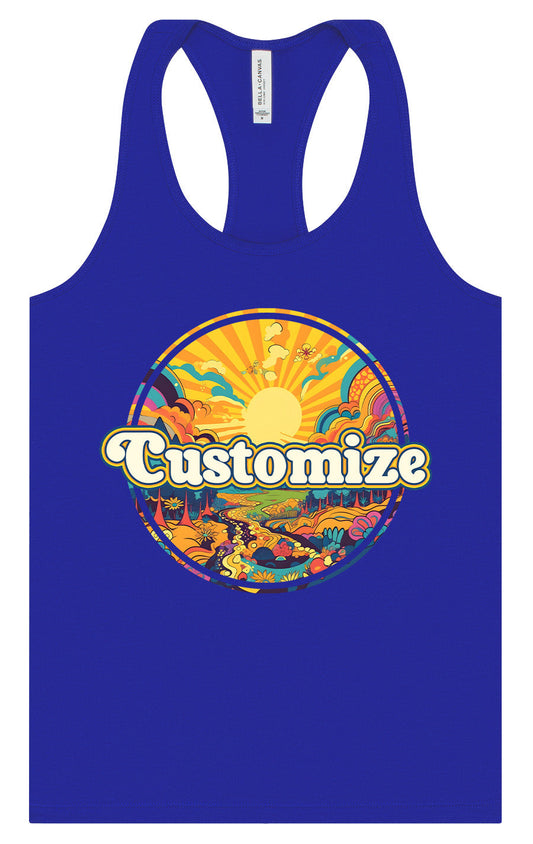 Custom Trippy Peaks Women's Racerback Tank