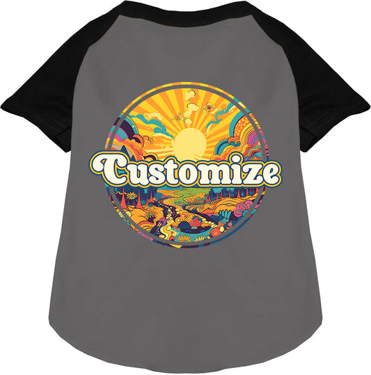 Custom Trippy Peaks Pet Raglan Shirts