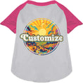 Load image into Gallery viewer, Custom Trippy Peaks Pet Raglan Shirts
