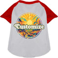 Load image into Gallery viewer, Custom Trippy Peaks Pet Raglan Shirts
