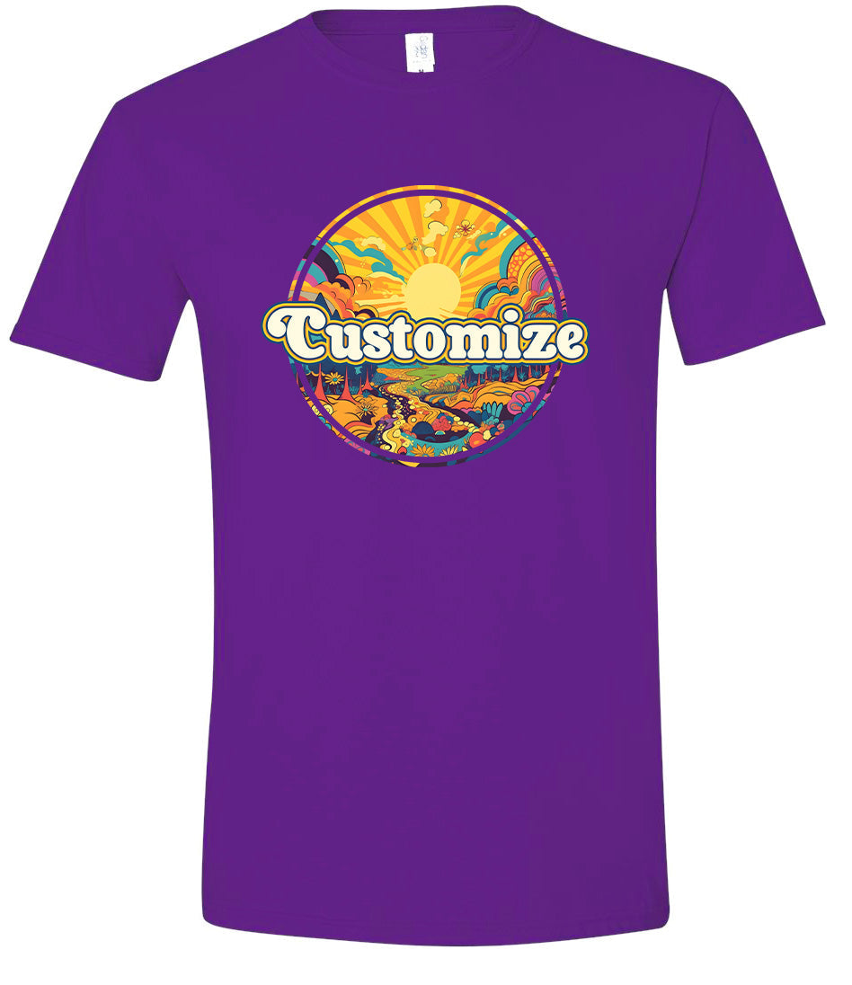 Custom Trippy Peaks Children's Gildan Soft Shirt