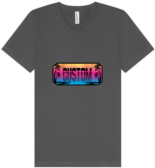 Custom Beach Shades Unisex V-Neck Shirt