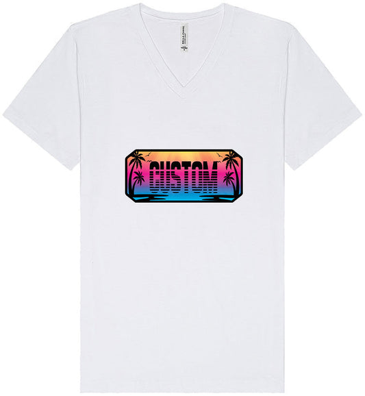 Custom Beach Shades Unisex V-Neck Shirt