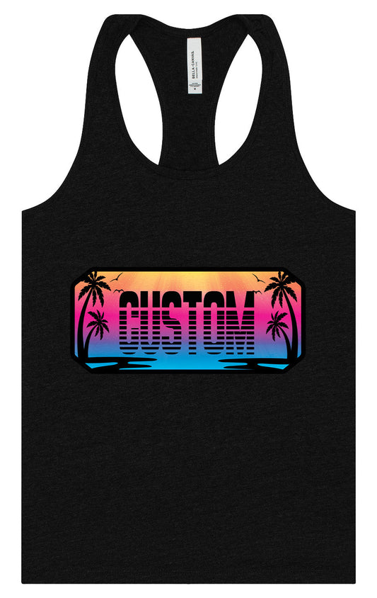 Custom Beach Shades Women's Racerback Tank