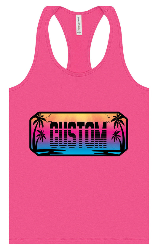 Custom Beach Shades Women's Racerback Tank