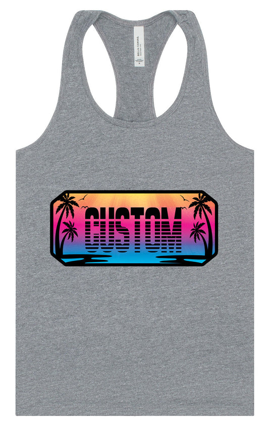 Custom Beach Shades Women's Racerback Tank