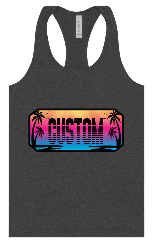 Custom Beach Shades Women's Racerback Tank