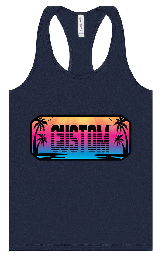 Custom Beach Shades Women's Racerback Tank