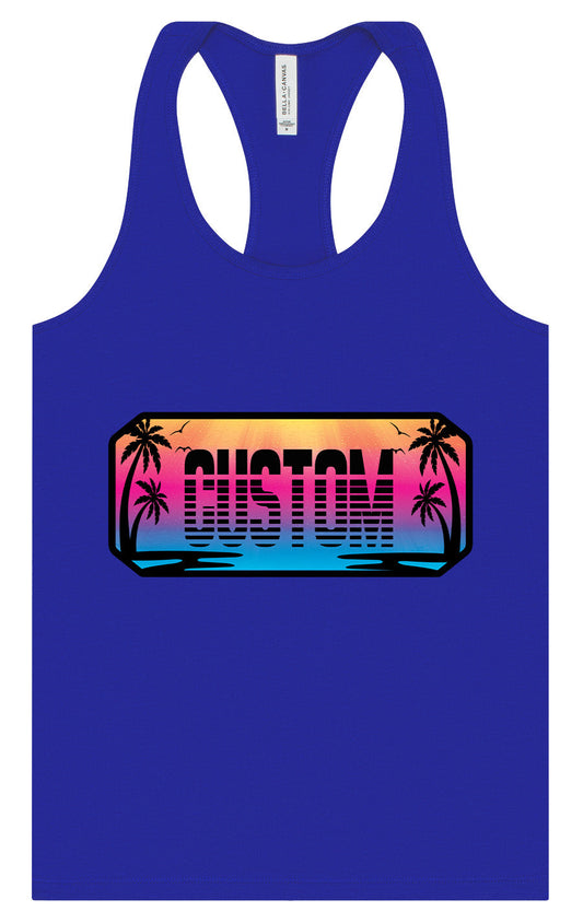 Custom Beach Shades Women's Racerback Tank