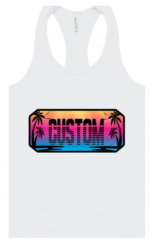Custom Beach Shades Women's Racerback Tank