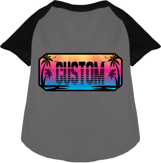 Custom Beach Shades Pet Raglan Shirts