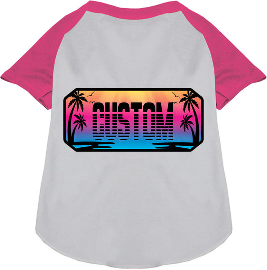 Custom Beach Shades Pet Raglan Shirts